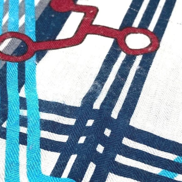 HERMES Pocket Soy Carre 100 H Carre100H Large Shawl Stole Scarf gray/Multicolore - Picture 8 of 16